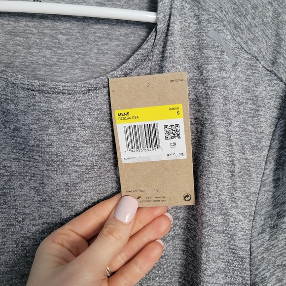 Nike Rise 365 Men's Dri-FIT Short-Sleeve Running Top Size Small Grey CZ9… - Picture 7 of 8